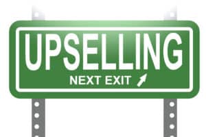 Up-Selling Schild